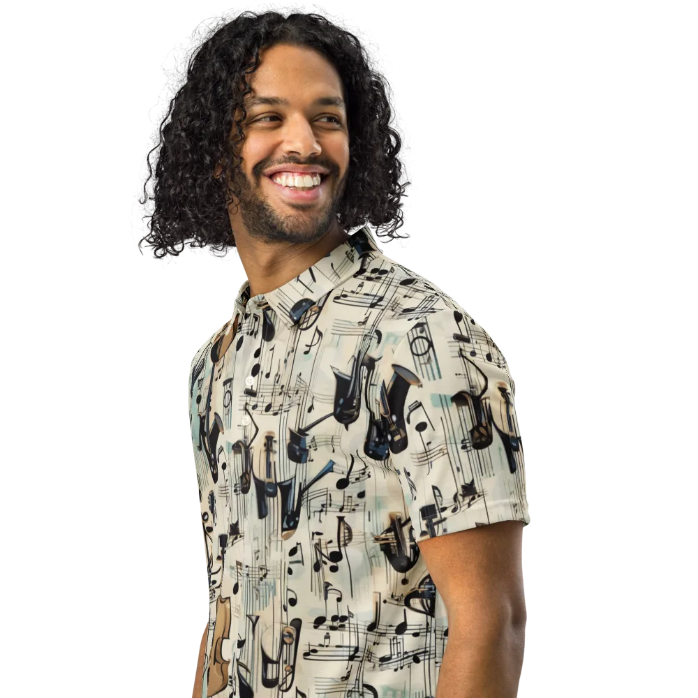 Midnight Symphony on Men's Slim Fit Polo Shirt — Left Front