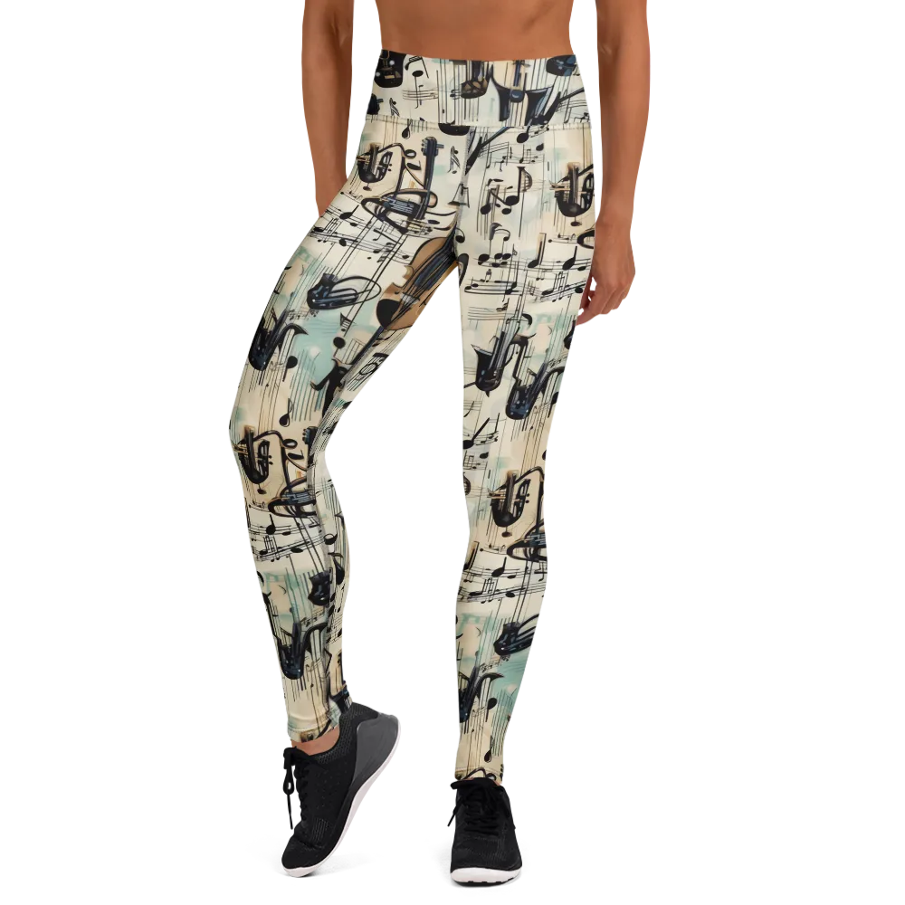 Midnight Symphony on Yoga Leggings — Front