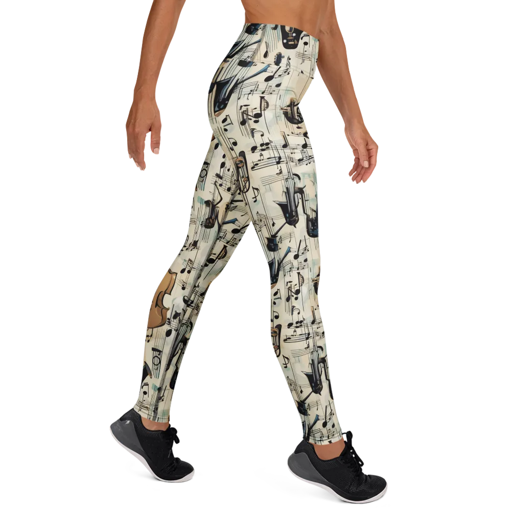 Midnight Symphony on Yoga Leggings — Right
