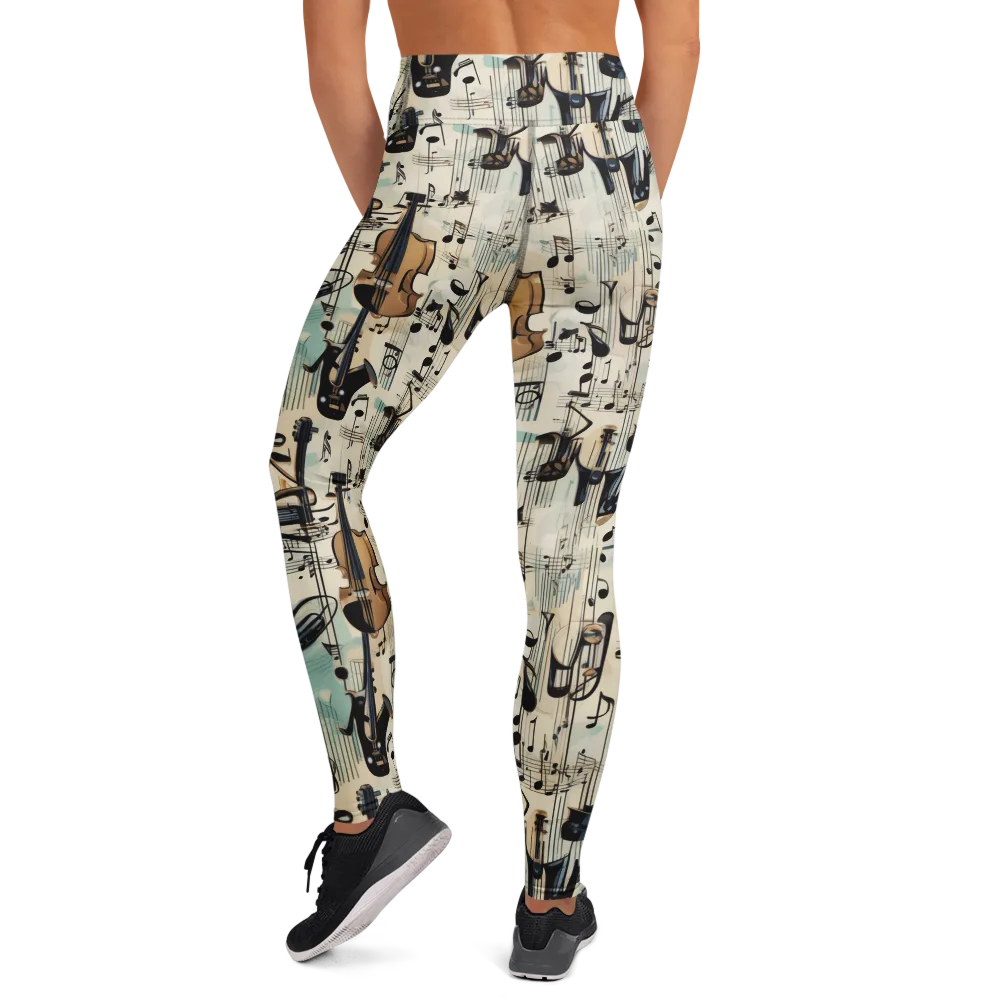 Midnight Symphony on Yoga Leggings — Back