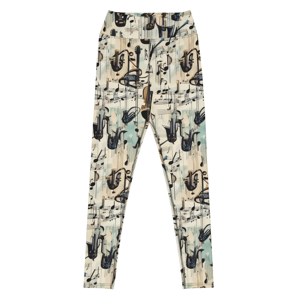 Midnight Symphony on Yoga Leggings — Front