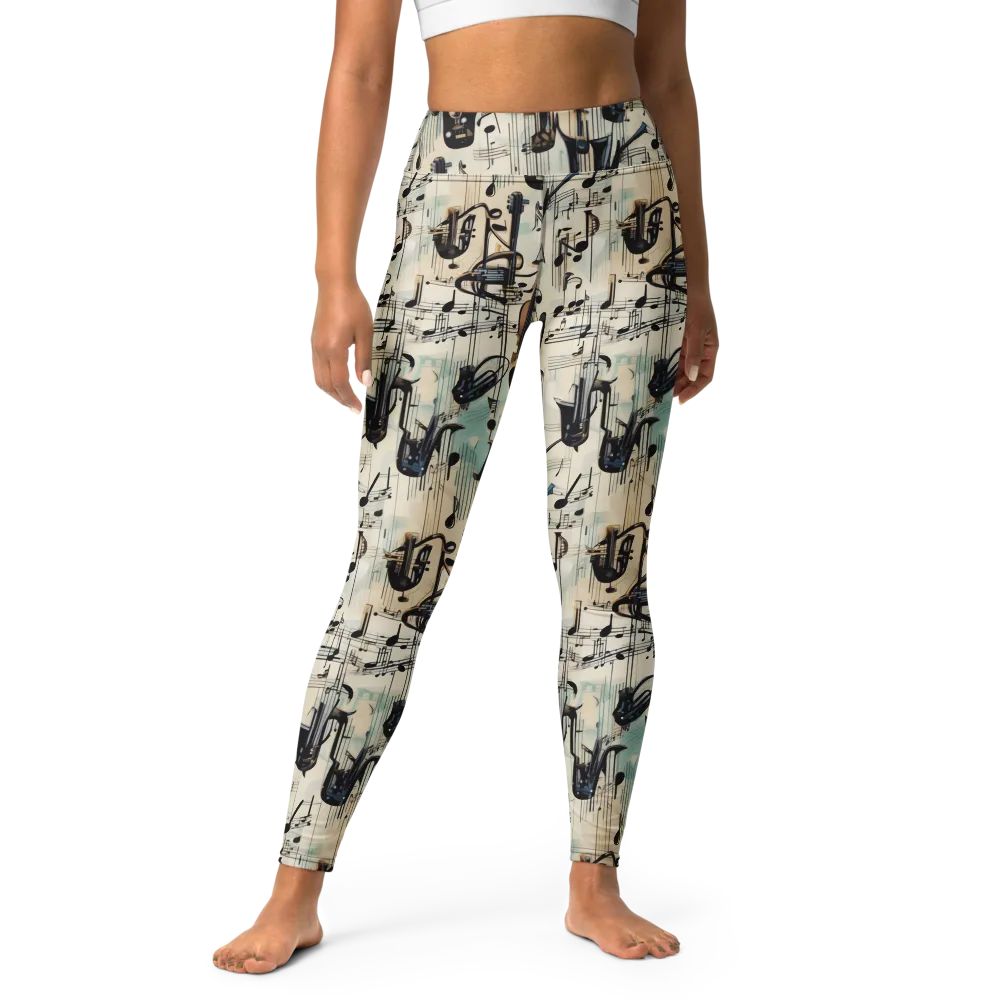 Midnight Symphony on Yoga Leggings — Front