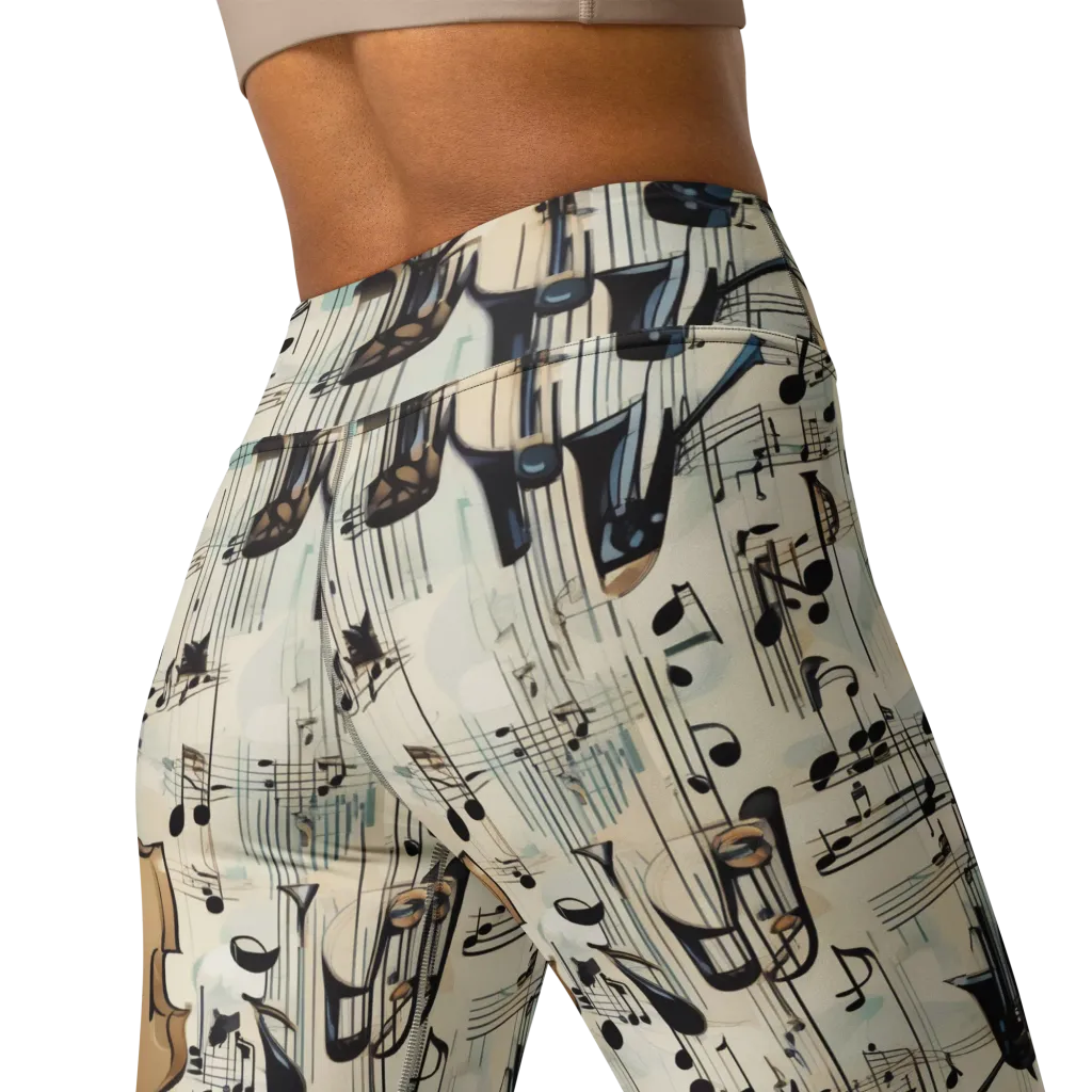 Midnight Symphony on Yoga Leggings — Back
