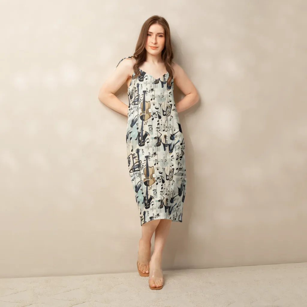 Midnight Symphony on Slip Dress — Front