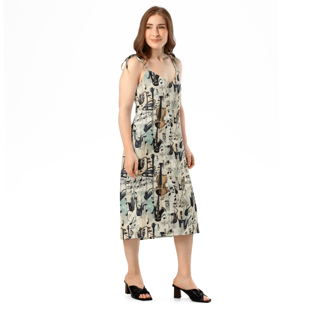 Midnight Symphony on Slip Dress — Right Front