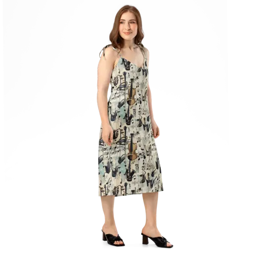 Midnight Symphony on a Slip Dress