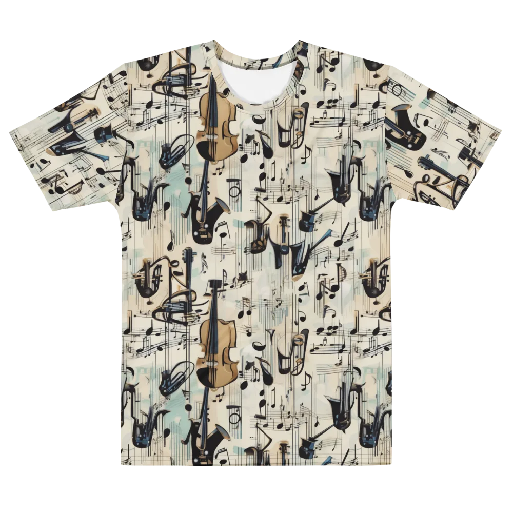 Midnight Symphony on Men's Cotton Crew Neck T-Shirt — Front