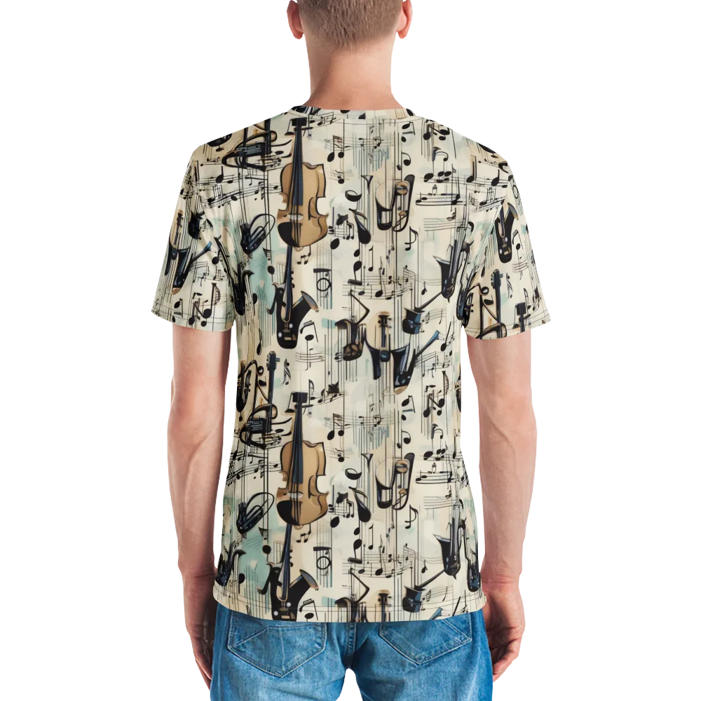 Midnight Symphony on Men's Crew Neck T-Shirt — Back