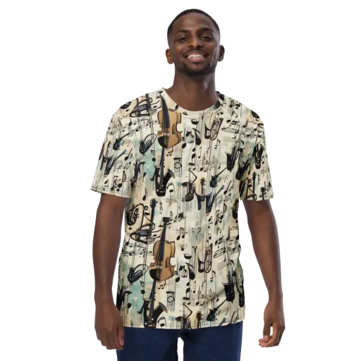Midnight Symphony on a Men's Crew Neck T-Shirt