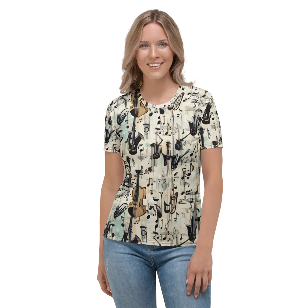 Midnight Symphony on Women's Crew Neck T-Shirt — Front