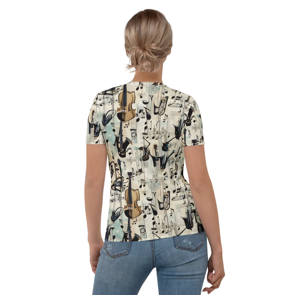 Midnight Symphony on Women's Crew Neck T-Shirt — Back