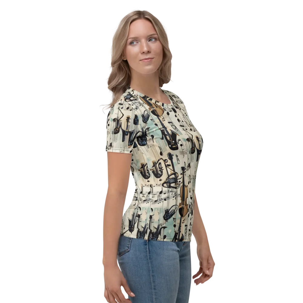 Midnight Symphony on Women's Crew Neck T-Shirt — Right