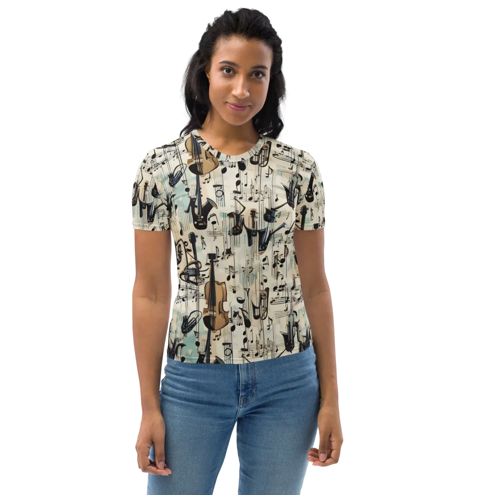 Midnight Symphony on Women's Crew Neck T-Shirt — Front