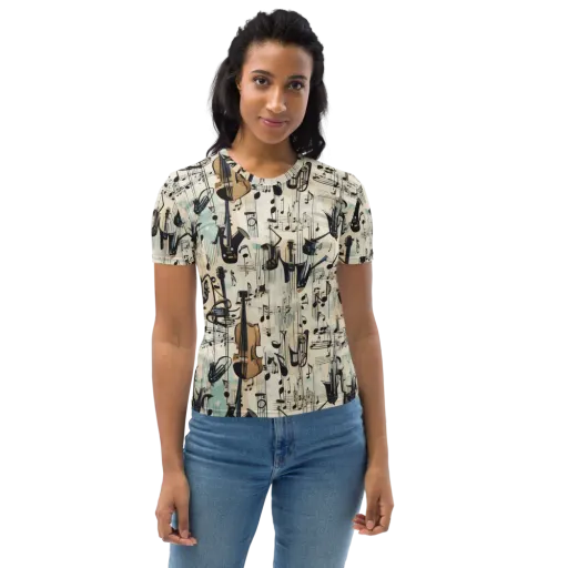 Midnight Symphony on a Women's Crew Neck T-Shirt