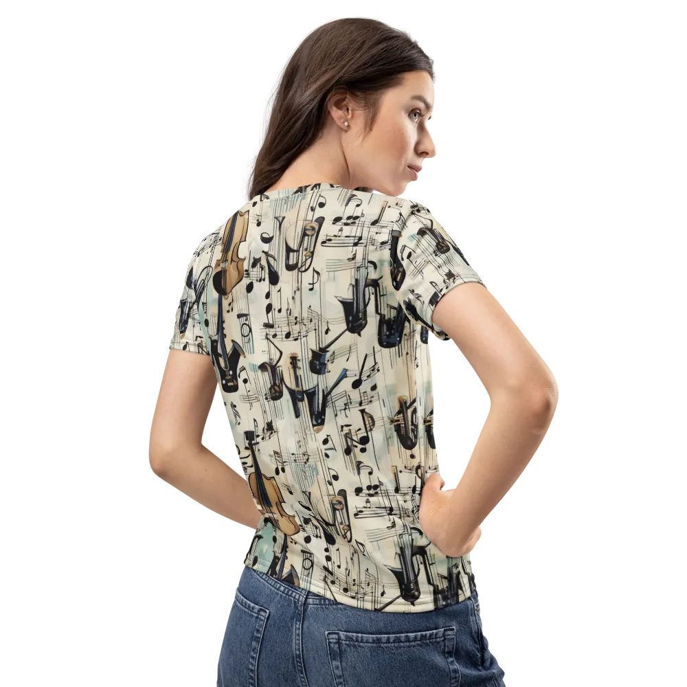Midnight Symphony on Women's Crew Neck T-Shirt — Back