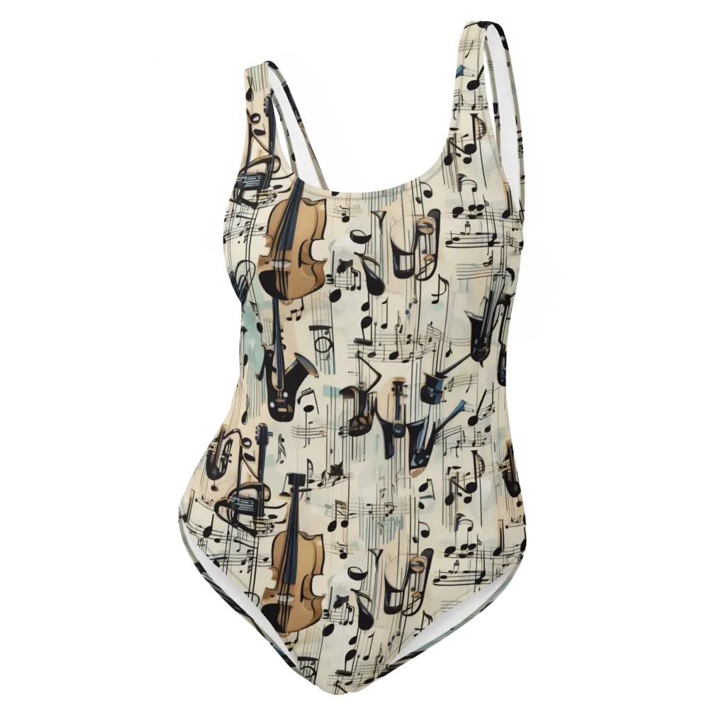 Midnight Symphony on One-Piece Swimsuit — Front