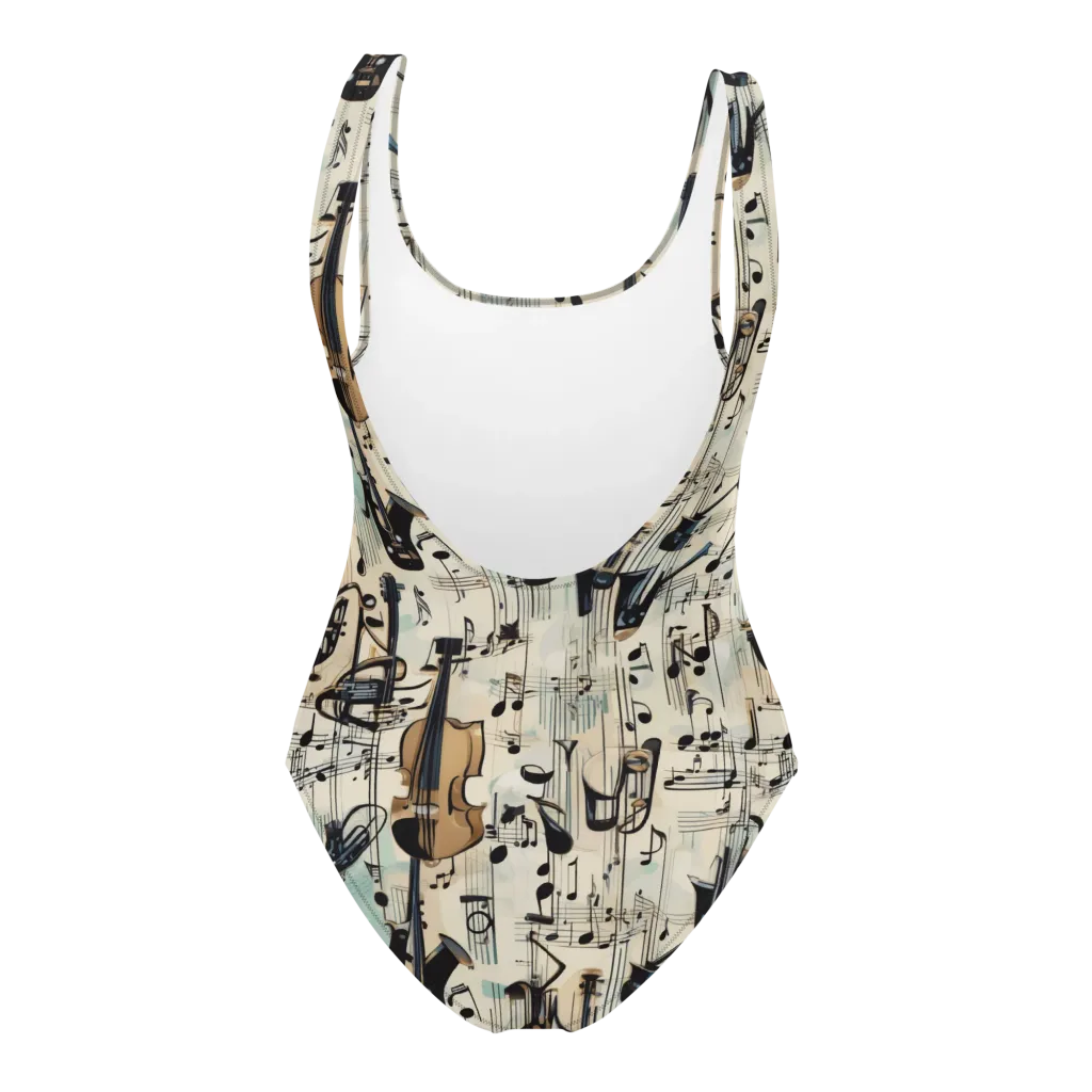 Midnight Symphony on One-Piece Swimsuit — Back