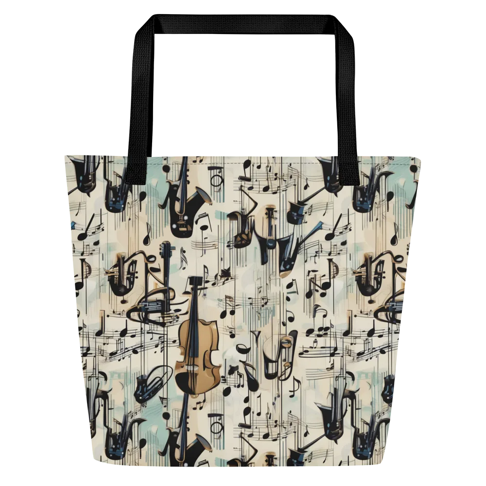 Midnight Symphony on Large Tote Bag W/ Pocket — Front