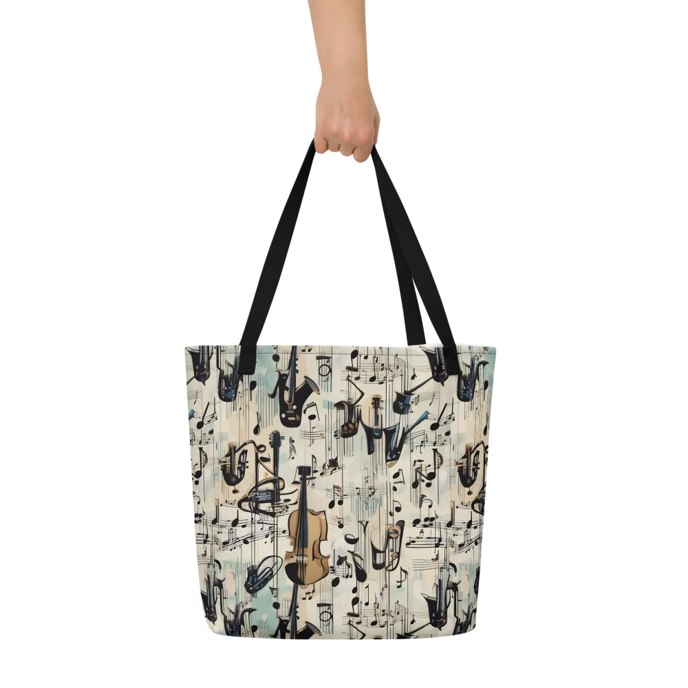 Midnight Symphony on Large Tote Bag W/ Pocket — Front