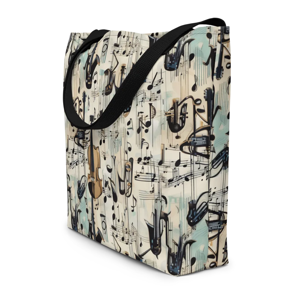 Midnight Symphony on Large Tote Bag W/ Pocket — Front