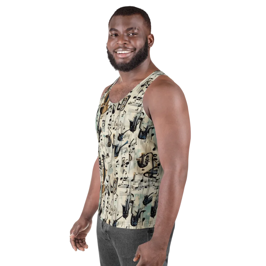 Midnight Symphony on Men's Tank Top — Left Front