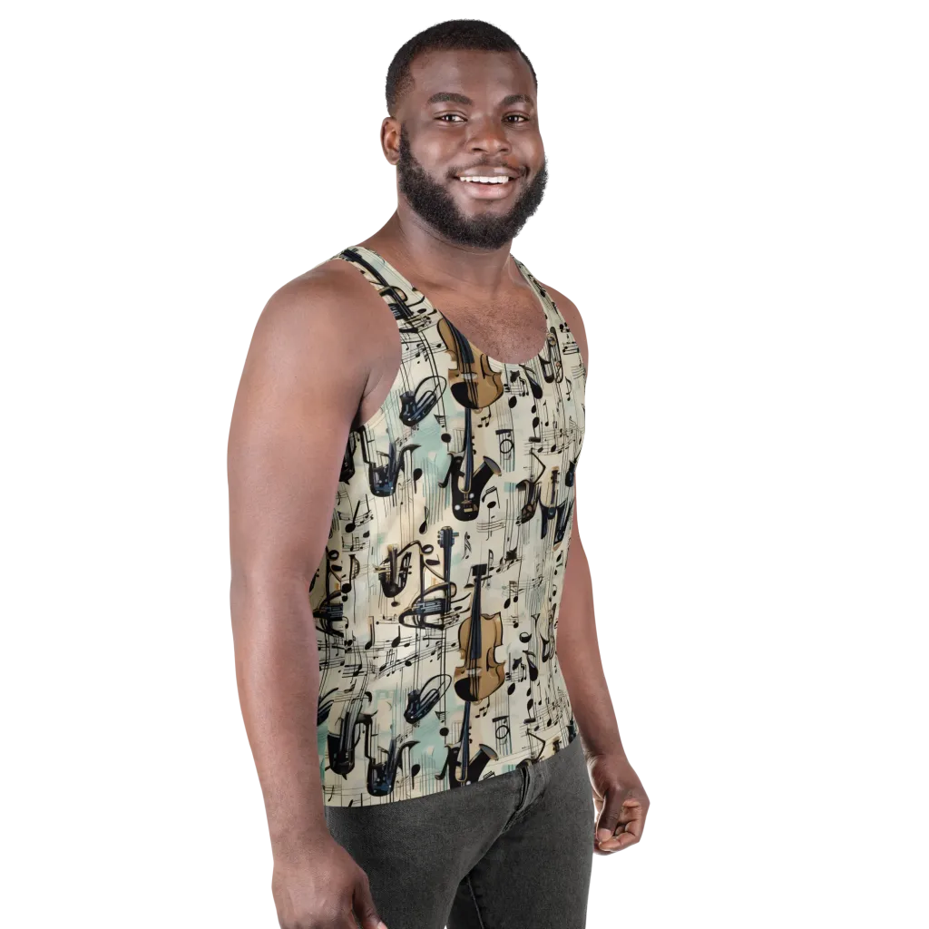 Midnight Symphony on Men's Tank Top — Right Front