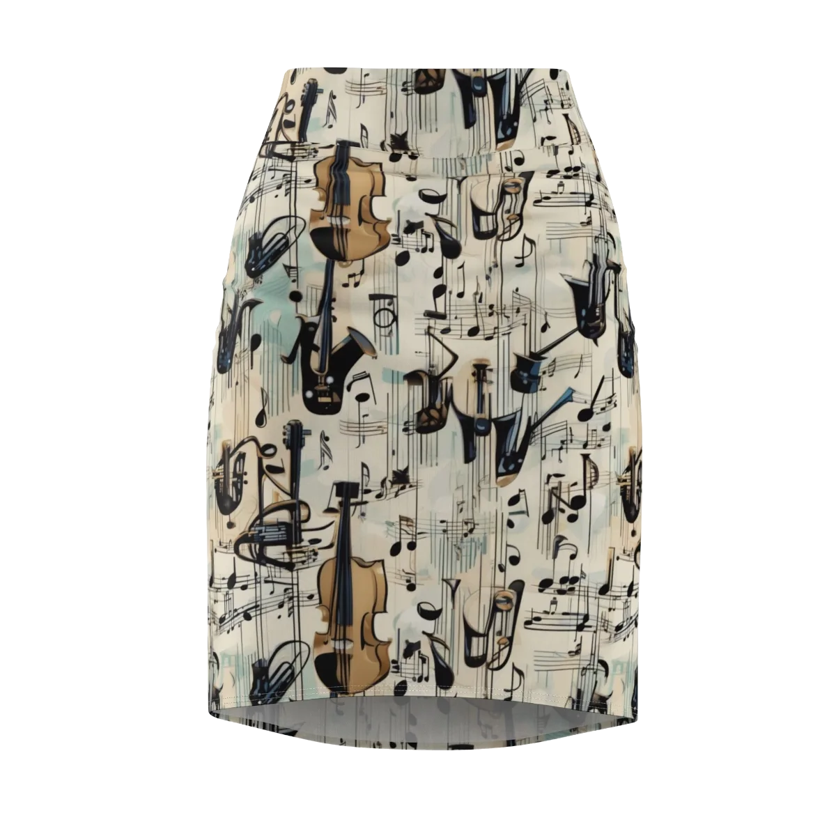 Midnight Symphony on Pencil Skirt — Front