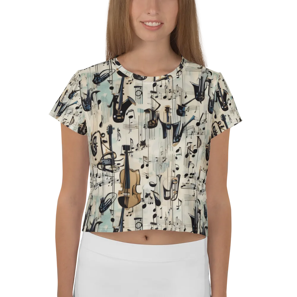 Midnight Symphony on Crop Tee — Front