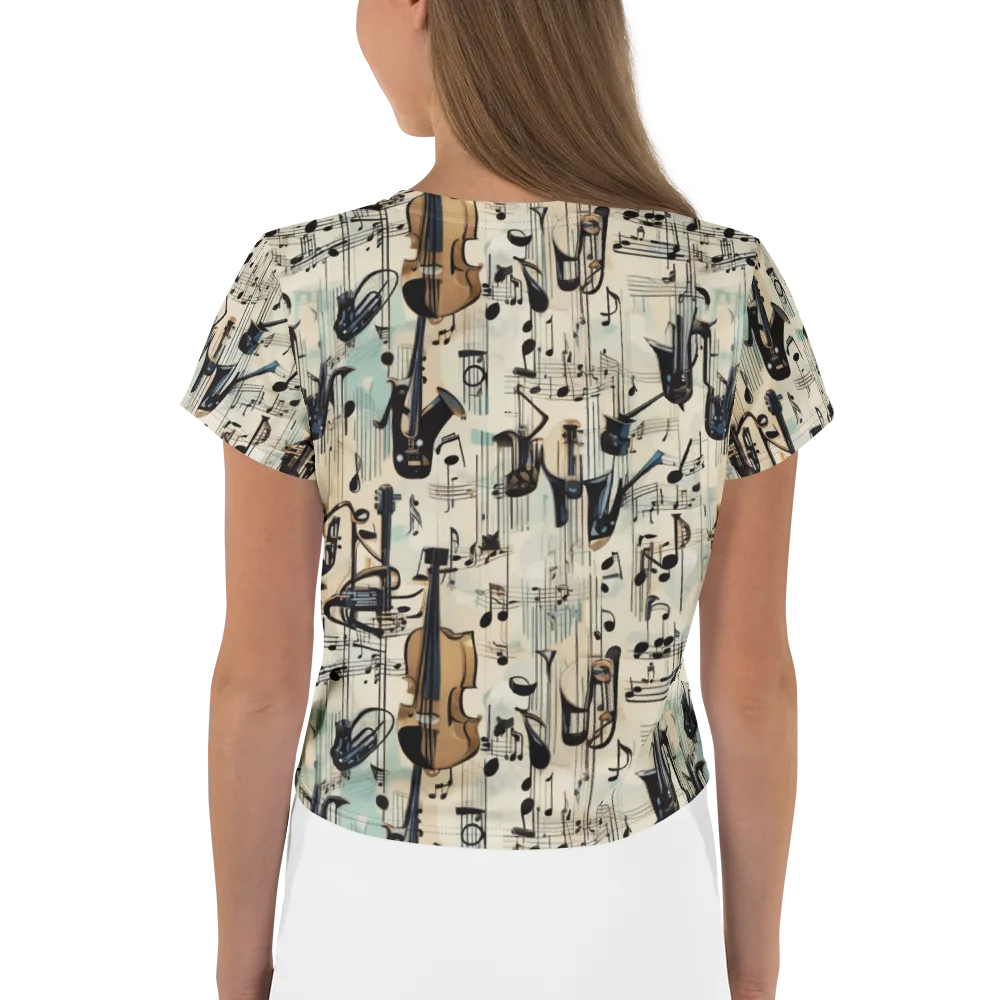 Midnight Symphony on Crop Tee — Back