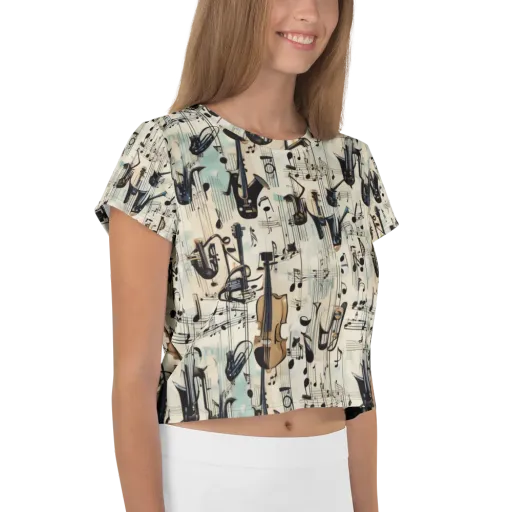 Midnight Symphony on a Crop Tee