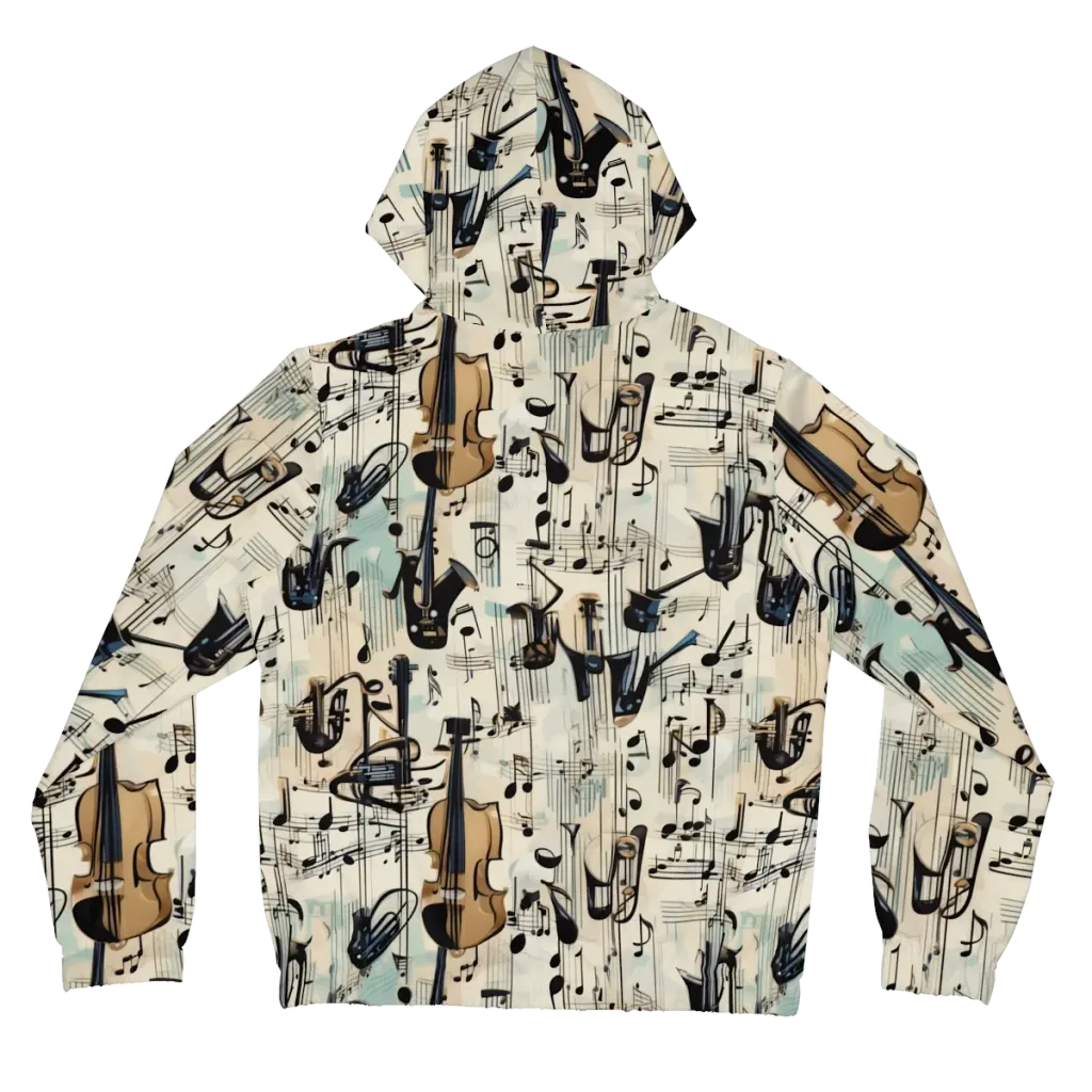 Midnight Symphony on Women's Full-Zip Hoodie — Back