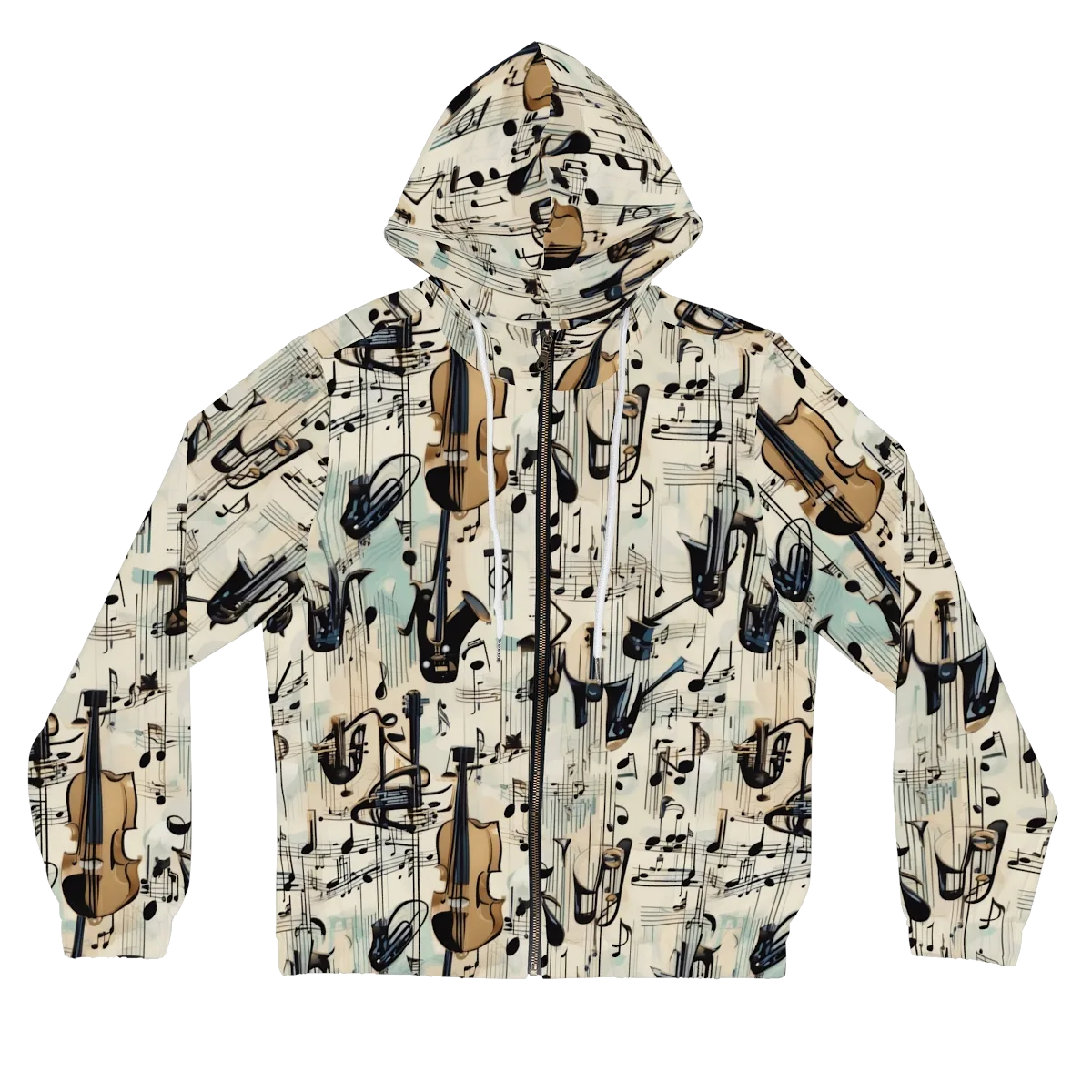 Midnight Symphony on Women's Full-Zip Hoodie — Front
