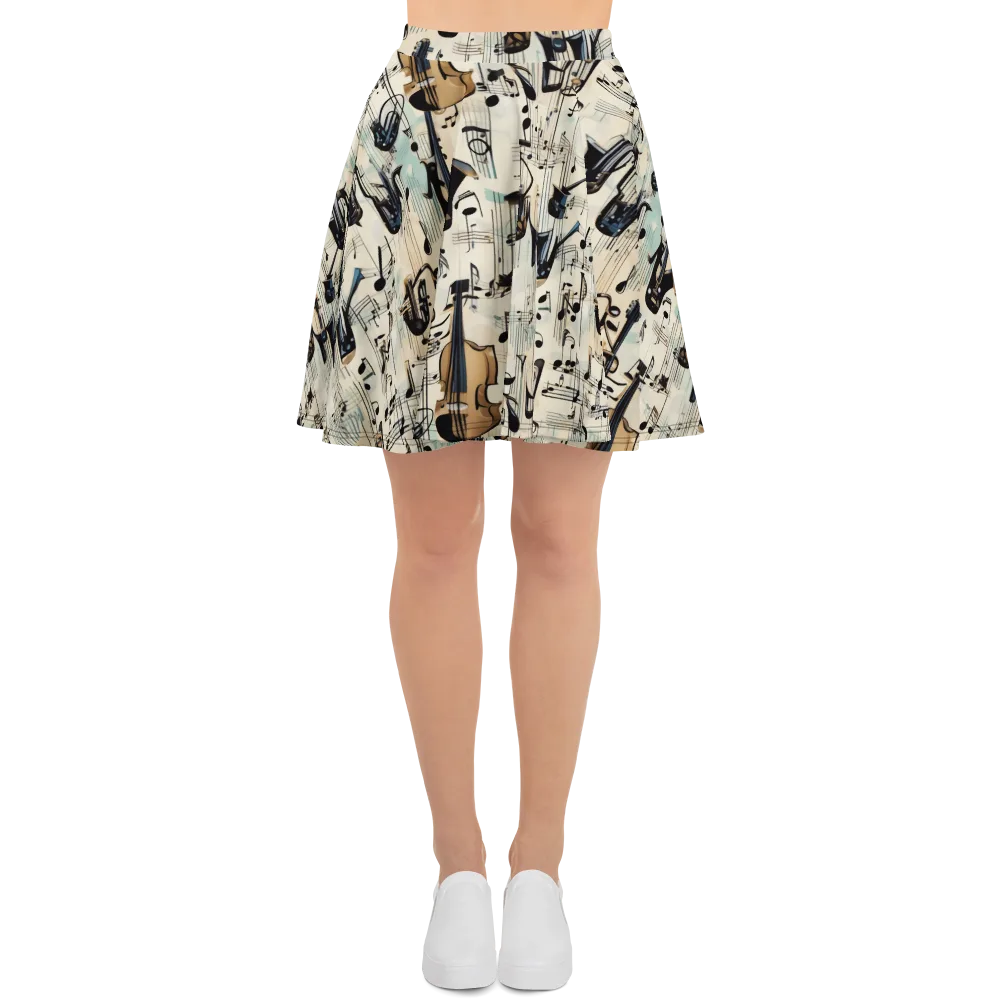Midnight Symphony on Skater Skirt — Front
