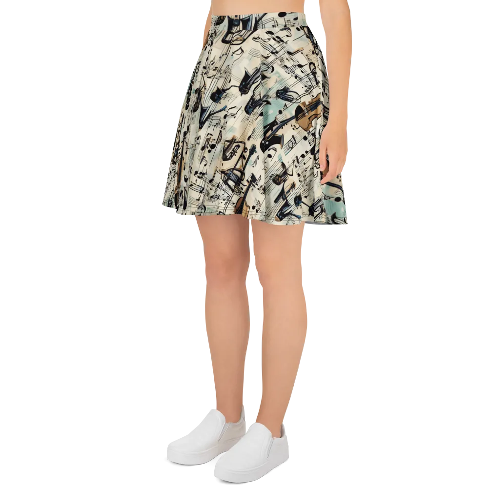 Midnight Symphony on Skater Skirt — Left