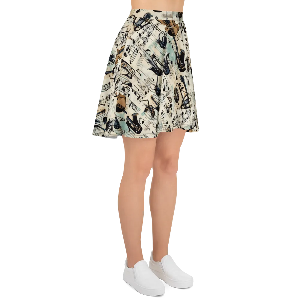 Midnight Symphony on Skater Skirt — Right