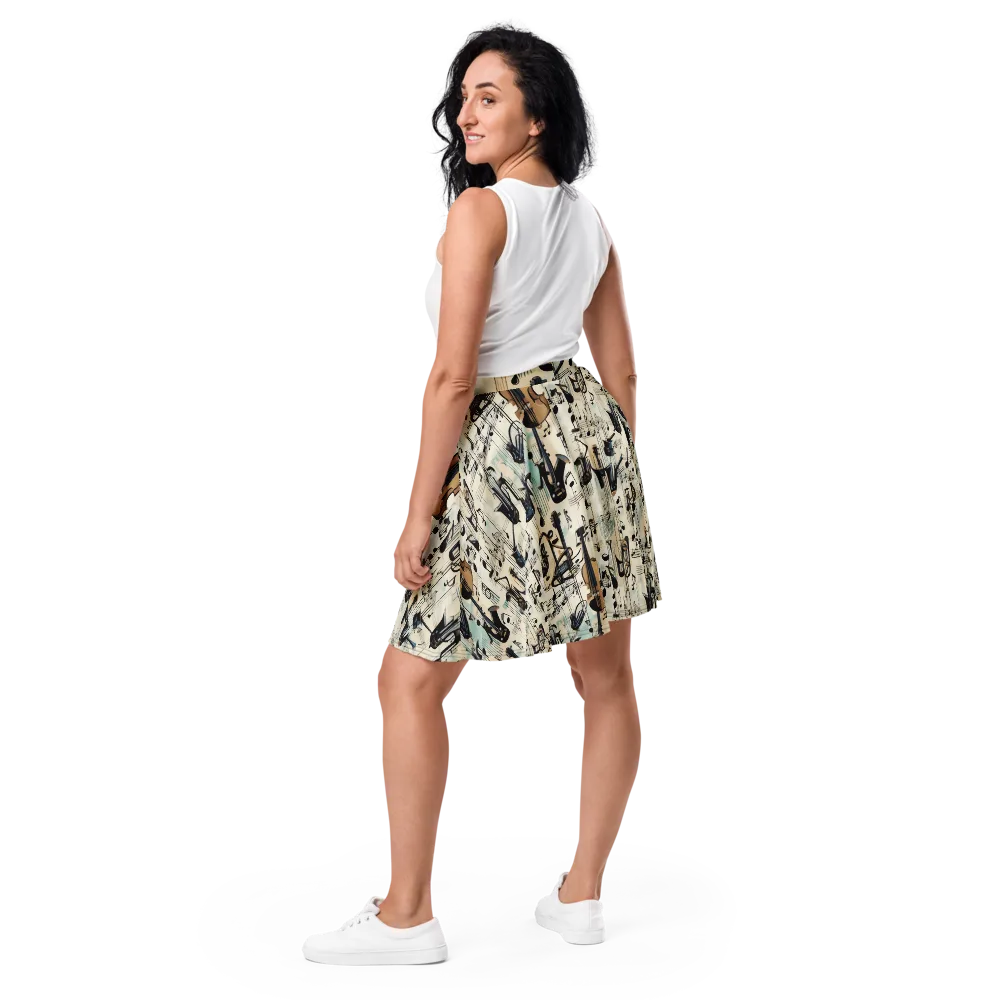 Midnight Symphony on Skater Skirt — Back