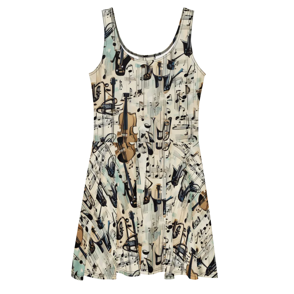Midnight Symphony on Skater Dress — Front