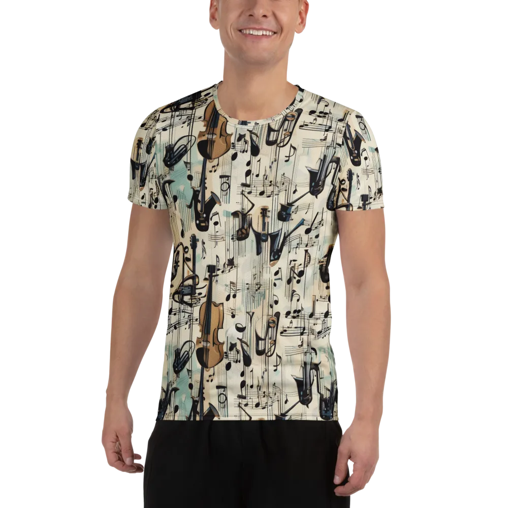 Midnight Symphony on Men's Athletic T-Shirt — Front