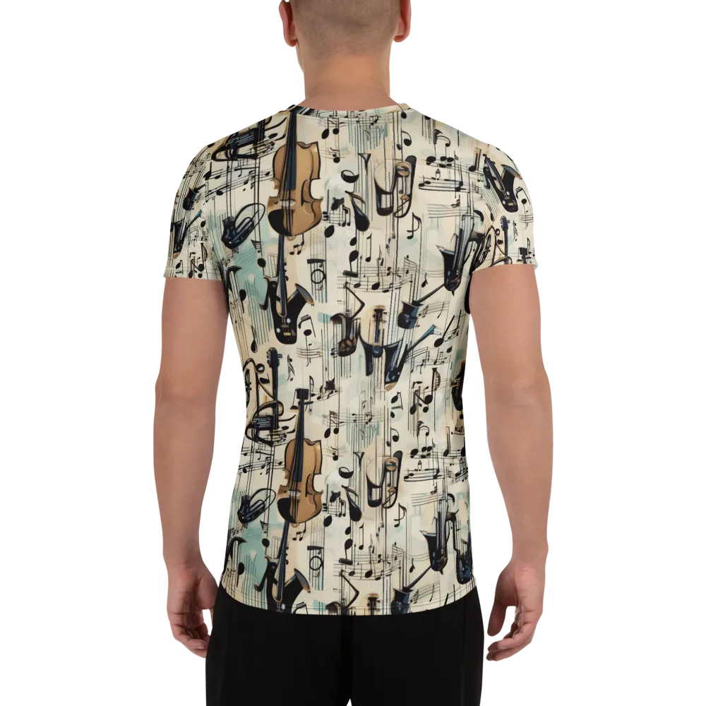 Midnight Symphony on Men's Athletic T-Shirt — Back