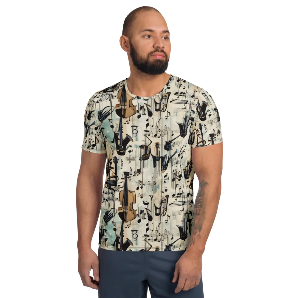 Midnight Symphony on Men's Athletic T-Shirt — Front