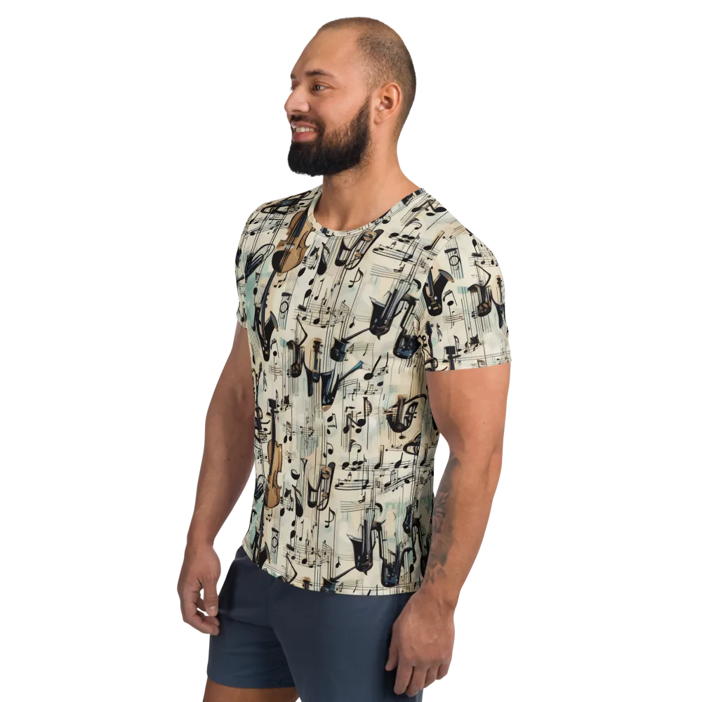 Midnight Symphony on Men's Athletic T-Shirt — Left