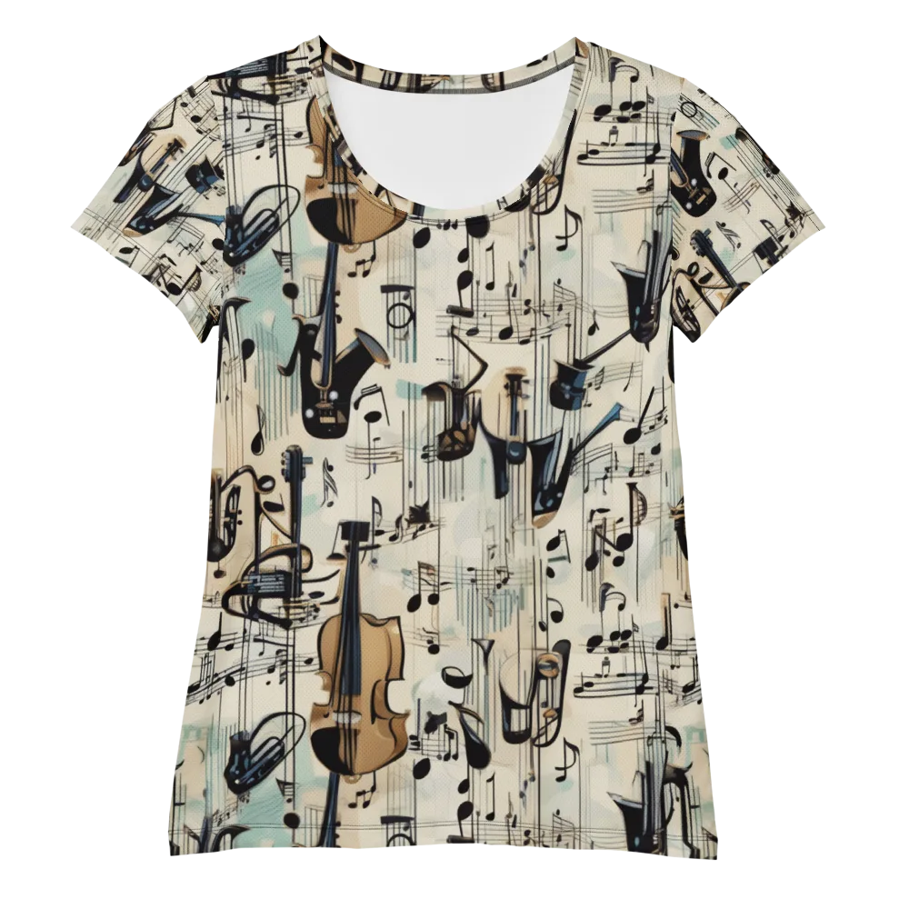 Midnight Symphony on Women's Athletic T-Shirt — Front