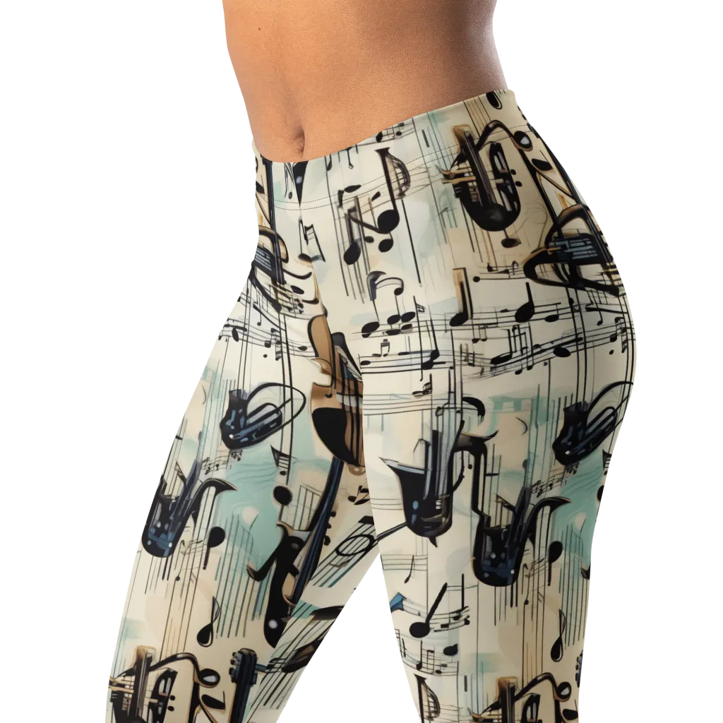 Midnight Symphony on Leggings — Left Front
