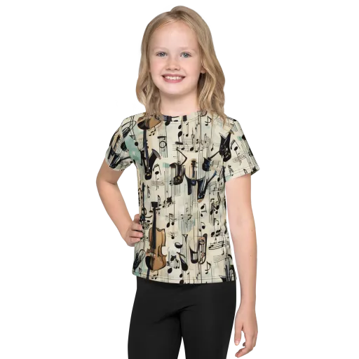 Midnight Symphony on a Kids Crew Neck T-Shirt