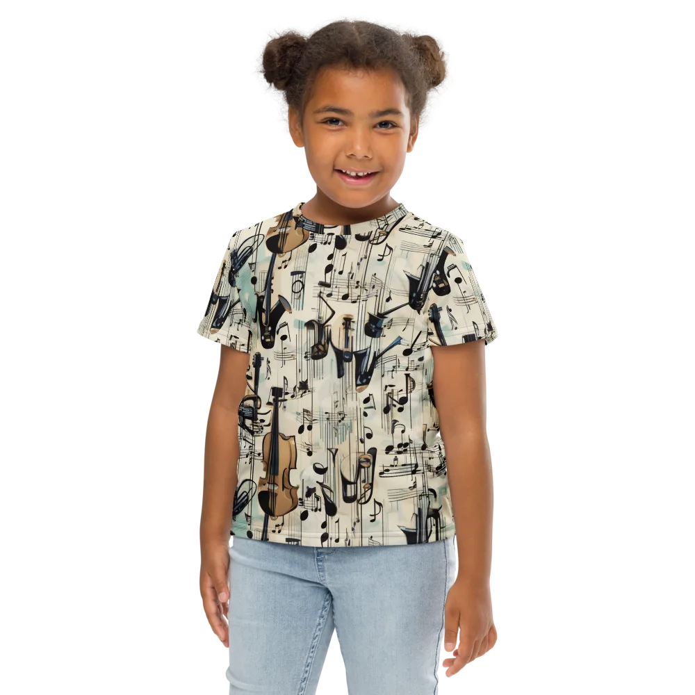 Midnight Symphony on Kids Crew Neck T-Shirt — Front