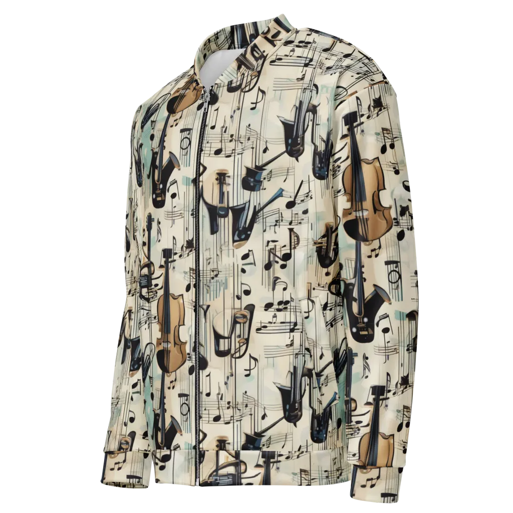 Midnight Symphony on Bomber Jacket — Left Front