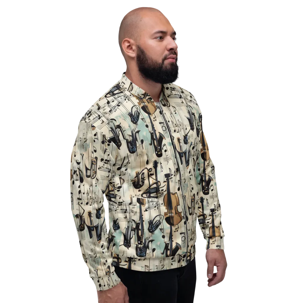 Midnight Symphony on Bomber Jacket — Right