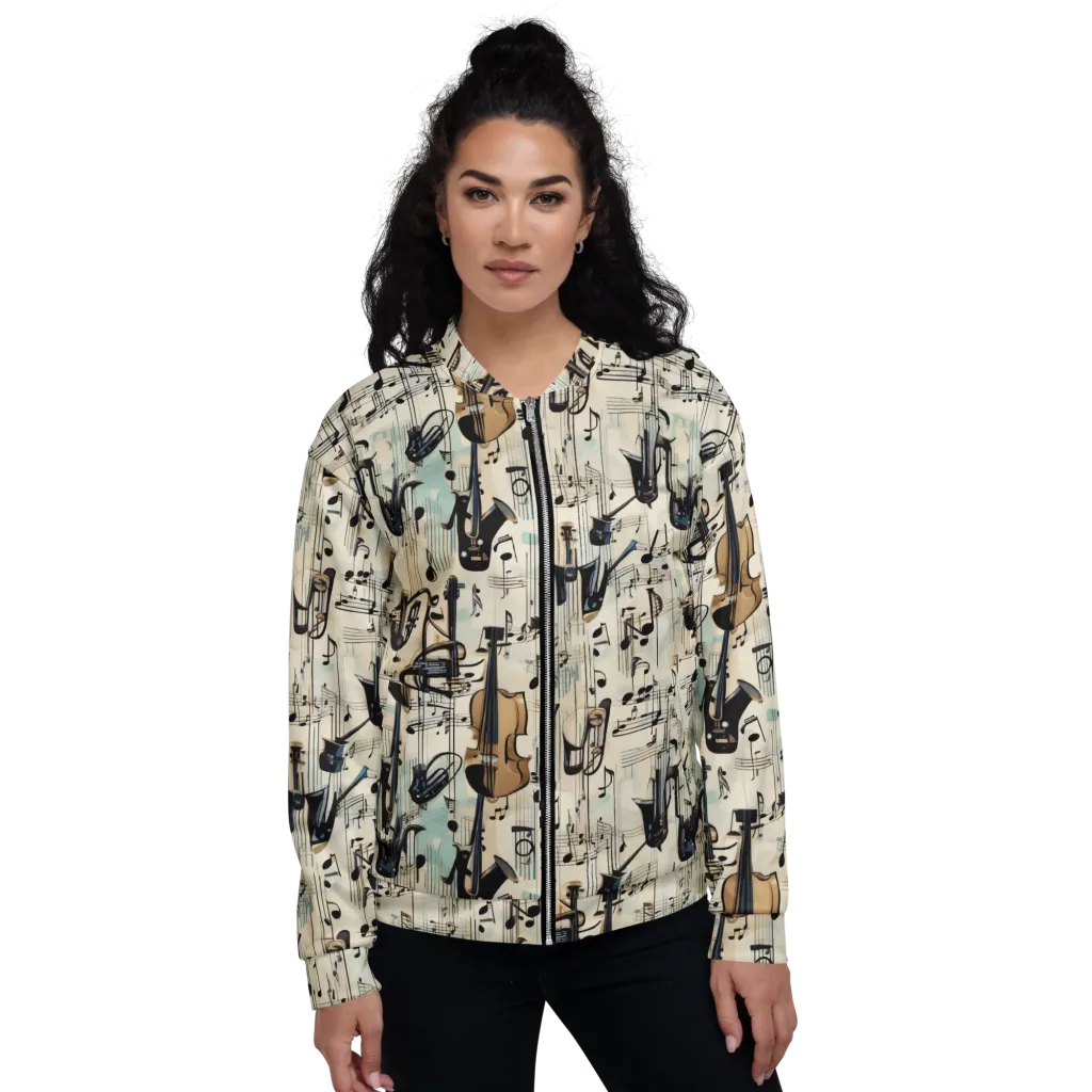 Midnight Symphony on Bomber Jacket — Front