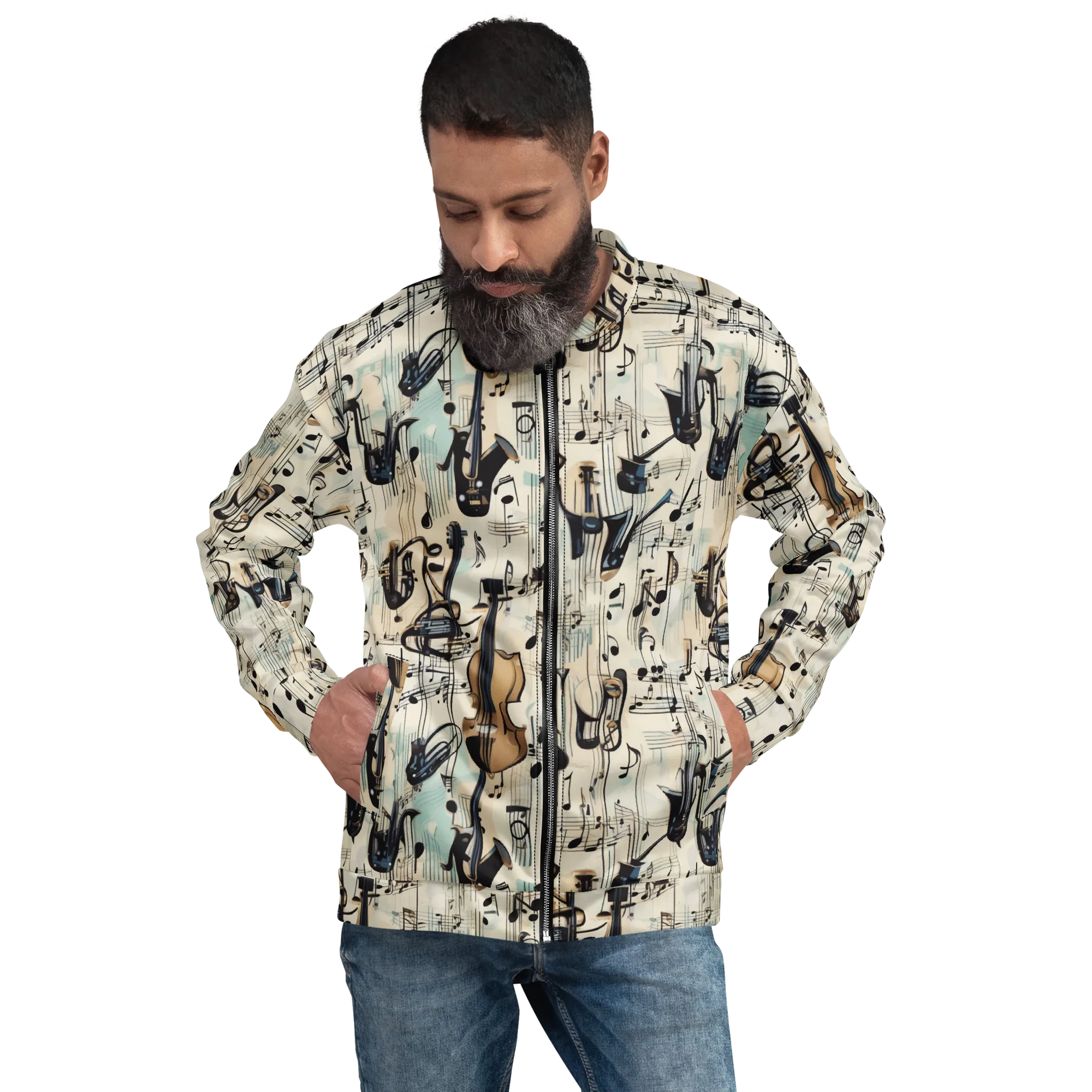 Midnight Symphony on Bomber Jacket — Front