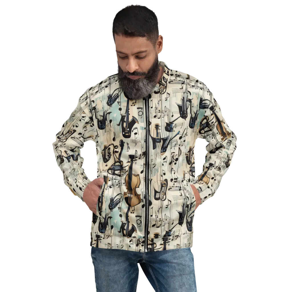 Midnight Symphony on Bomber Jacket — Front